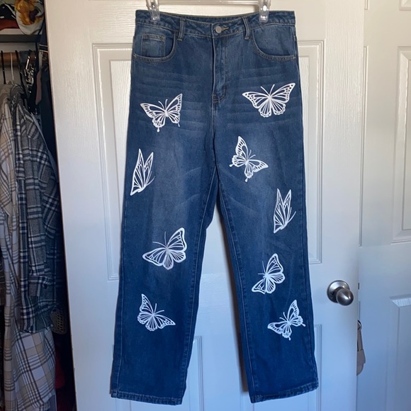 SHEIN Jeans Shein Butterfly Jeans Poshmark